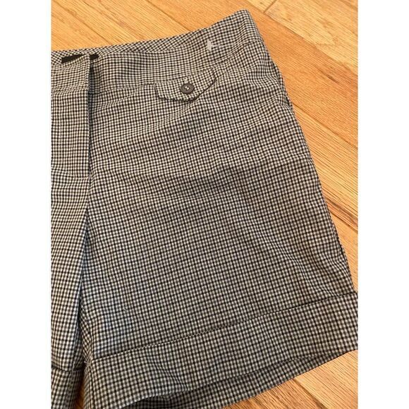 The Limited, Women's Drew Fit checkered black/white cuffed shorts size 10 - Picture 2 of 7